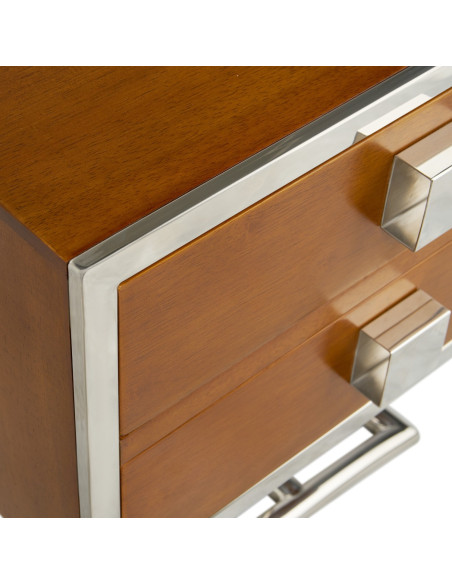 Côté Loges | Chevet Triomphe bois massif avec 2 tiroirs