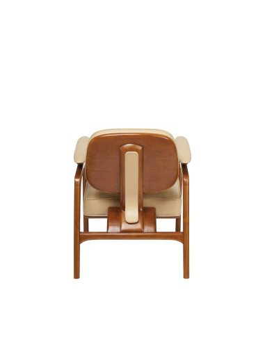 Côté Loges | Fauteuil Einar en bois massif, cuir ou tissu