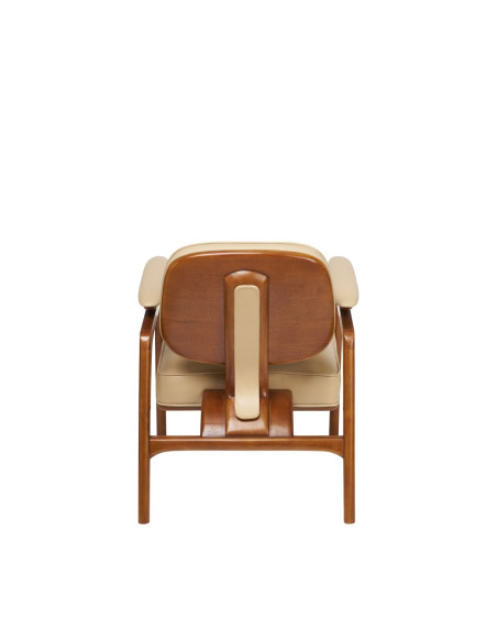 Côté Loges | Fauteuil Einar en bois massif, cuir ou tissu