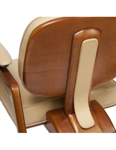 Côté Loges | Fauteuil Einar en bois massif, cuir ou tissu