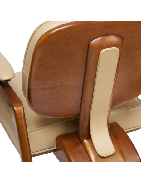 Côté Loges | Fauteuil Einar en bois massif, cuir ou tissu