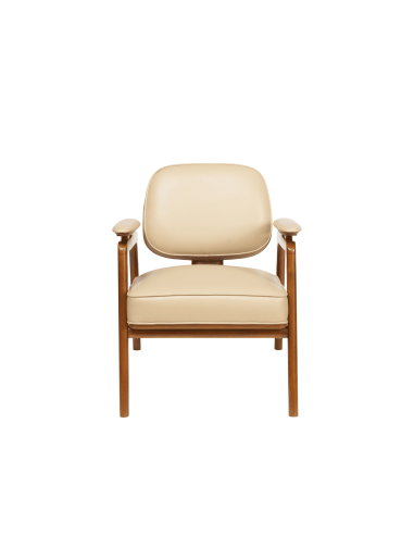 Côté Loges | Fauteuil Einar en bois massif, cuir ou tissu