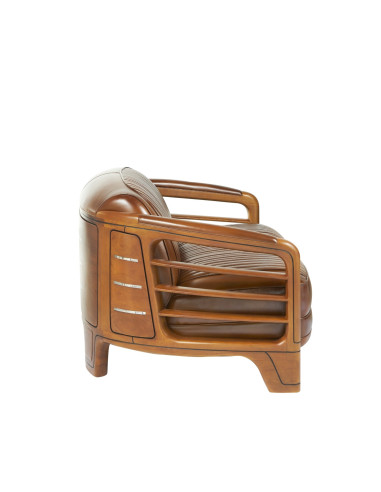 Côté Loges | Canapé Marina 2 places en cuir vintage chic