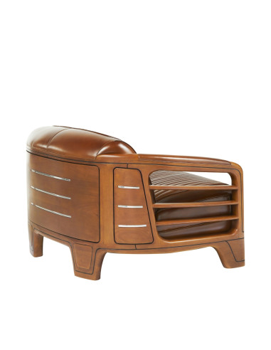 Côté Loges | Canapé Marina 2 places en cuir vintage chic