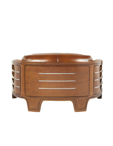 Côté Loges | Canapé Marina 2 places en cuir vintage chic