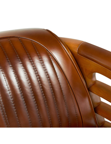 Côté Loges | Canapé Marina 2 places en cuir vintage chic