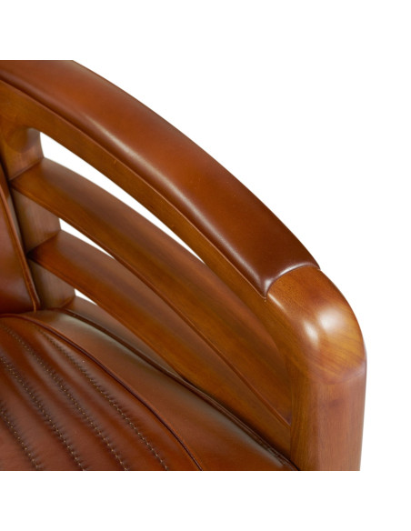 Côté Loges | Canapé Marina 2 places en cuir vintage chic