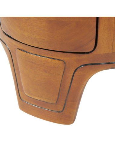 Côté Loges | Fauteuil Marina en bois et tissu artisanal chic