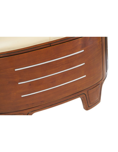 Côté Loges | Canapé Marina 2 places cuir beige design