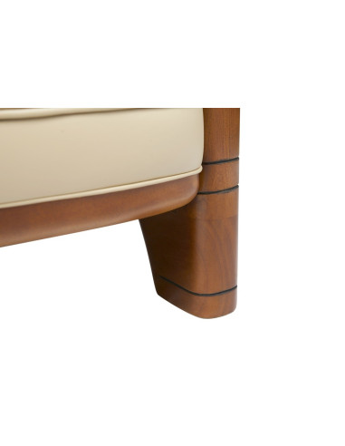 Côté Loges | Canapé Marina 2 places cuir beige design