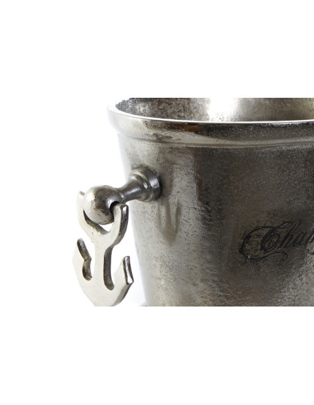 Côté Loges | Seau à champagne Ancre en aluminium argenté