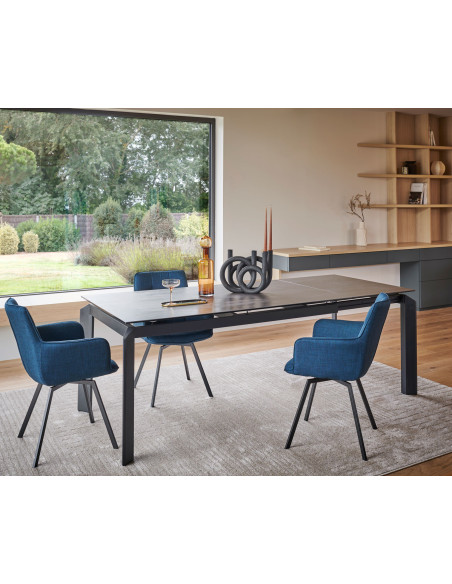 Côté Loges | Table repas LIMA céramique extensible 160 à 220