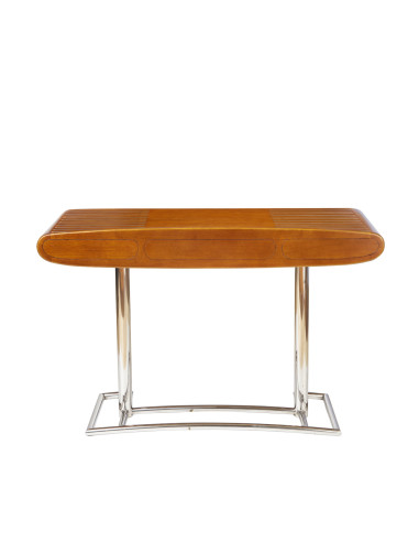 Côté Loges | Bureau Marina en bois design et inox poli