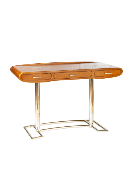 Côté Loges | Bureau Marina en bois design et inox poli