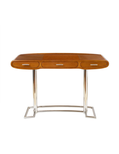 Côté Loges | Bureau Marina en bois design et inox poli