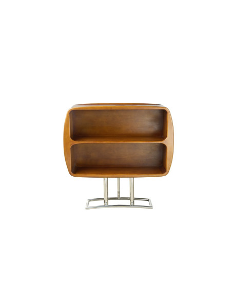 Côté Loges | Bibliothèque Marina bois massif et inox design