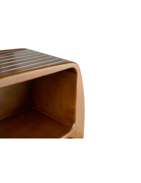 Côté Loges | Bibliothèque Marina bois massif et inox design