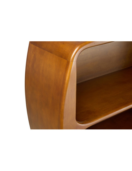 Côté Loges | Bibliothèque Marina bois massif et inox design