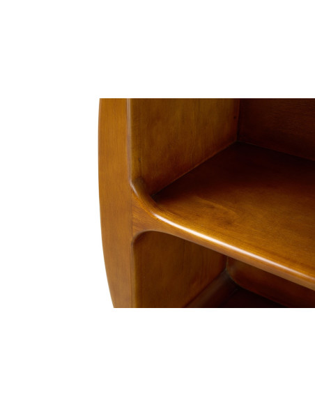 Côté Loges | Bibliothèque Marina bois massif et inox design