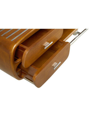 Côté Loges | Meuble TV Marina bois massif et inox design