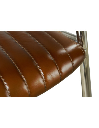 Côté Loges | Chaise Marina en cuir avec accoudoirs design