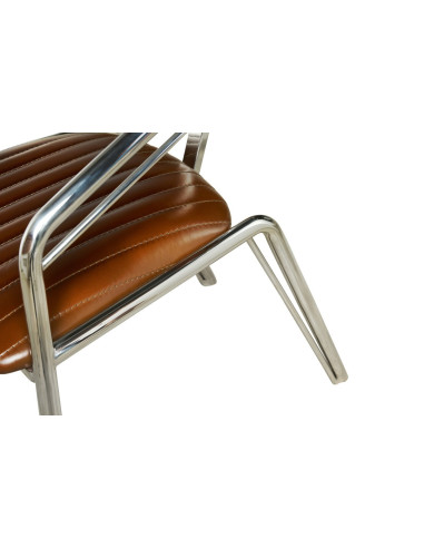 Côté Loges | Chaise Marina en cuir avec accoudoirs design