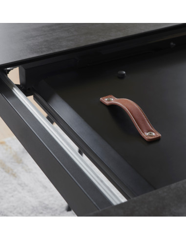 Côté Loges | Table ronde céramique DOHA extensible 120-160 cm