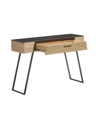 Console ALBON - Plateau Céramique et Chêne Naturel