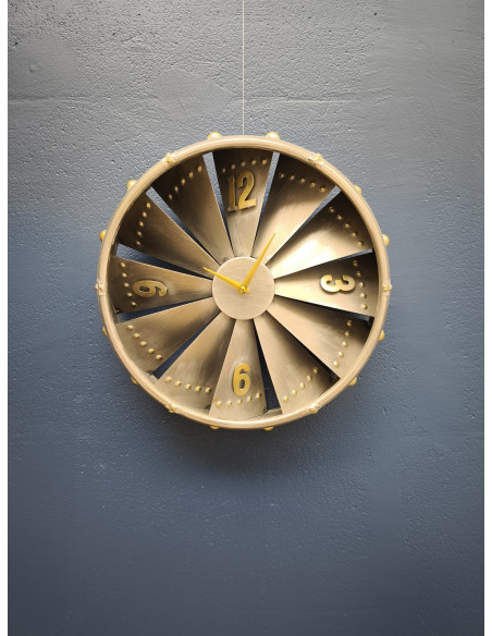 Horloge aviation façon turbine