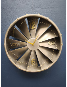 Horloge aviation façon turbine