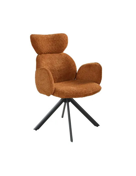 Fauteuil Bubble Caramel avec accoudoirs | Élégance cosy