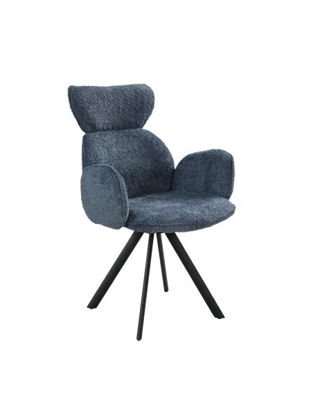 Fauteuil Bubble Azur avec accoudoirs | Élégance bleutée