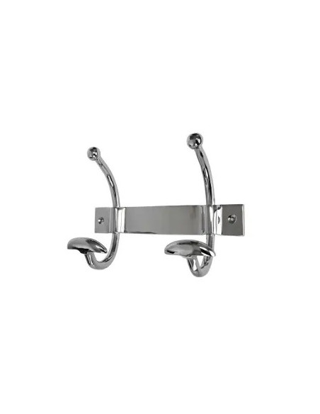 Porte-manteau MEURICE 2 crochets | Bois et métal vintage
