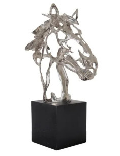 Tête de cheval déco en étain | Élégance équestre