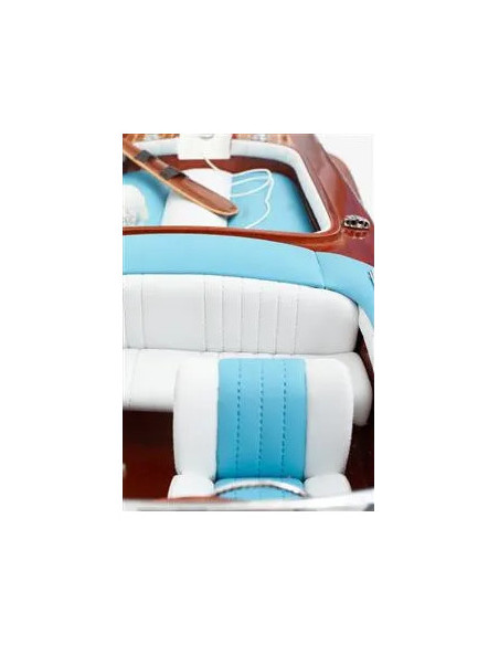 Canot moteur déco 67 cm | Maquette bateau bois marine