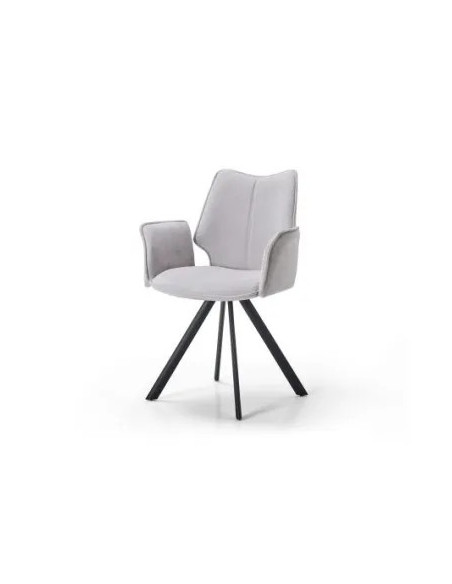 Fauteuil Sun pivotant gris clair | Confort et modernité