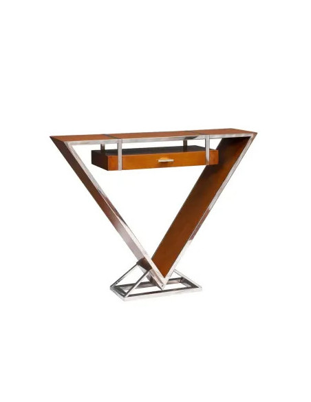 Console Gatsby N°3 | Métal et bois noyer design