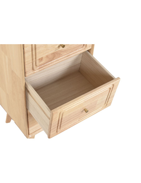 Chiffonnier en Hévéa Naturel - 4 Tiroirs - Côté Loges Chiffonnier en Hévéa Naturel - 4 Tiroirs - Côté Loges