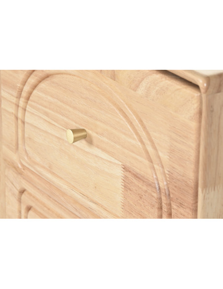 Chiffonnier en Hévéa Naturel - 4 Tiroirs - Côté Loges Chiffonnier en Hévéa Naturel - 4 Tiroirs - Côté Loges