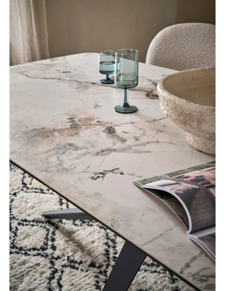 Table plateau céramiques à rallonges LAGOS