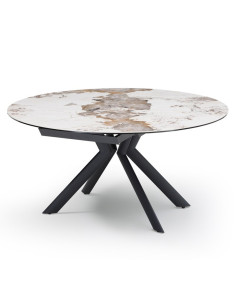 Table céramique Sofia à rallonges ronde Pandora 2