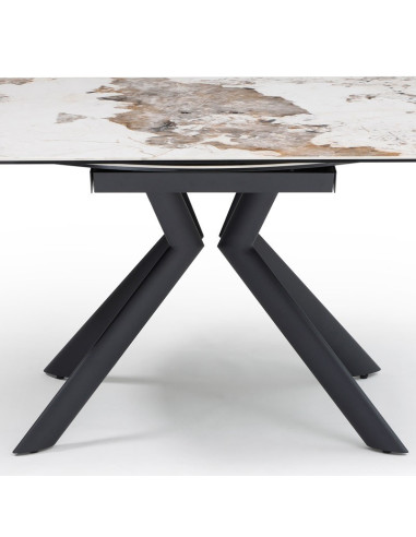 Table céramique Sofia à rallonges ronde Pandora