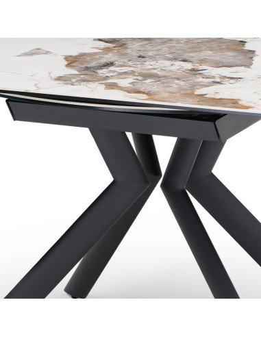 Table céramique Sofia à rallonges ronde Pandora