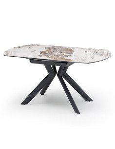 Table céramique Sofia à rallonges ronde Pandora