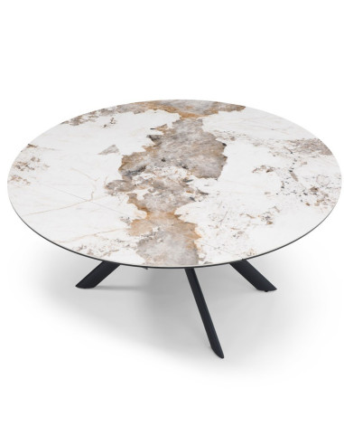Table céramique Sofia à rallonges ronde Pandora