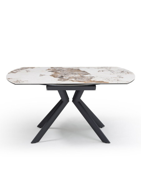 Table céramique Sofia à rallonges ronde Pandora