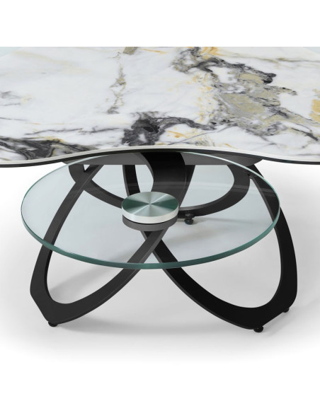 Table basse Trèfle Céramique Cold Jade