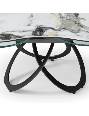 Table basse Trèfle Céramique Cold Jade