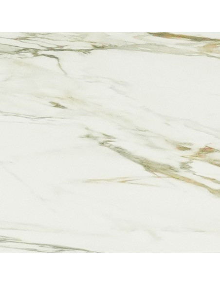 Table céramique Natalia ronde à rallonge Golden Stone