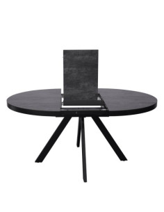 Table céramique Natalia ronde à rallonge Shadow 2